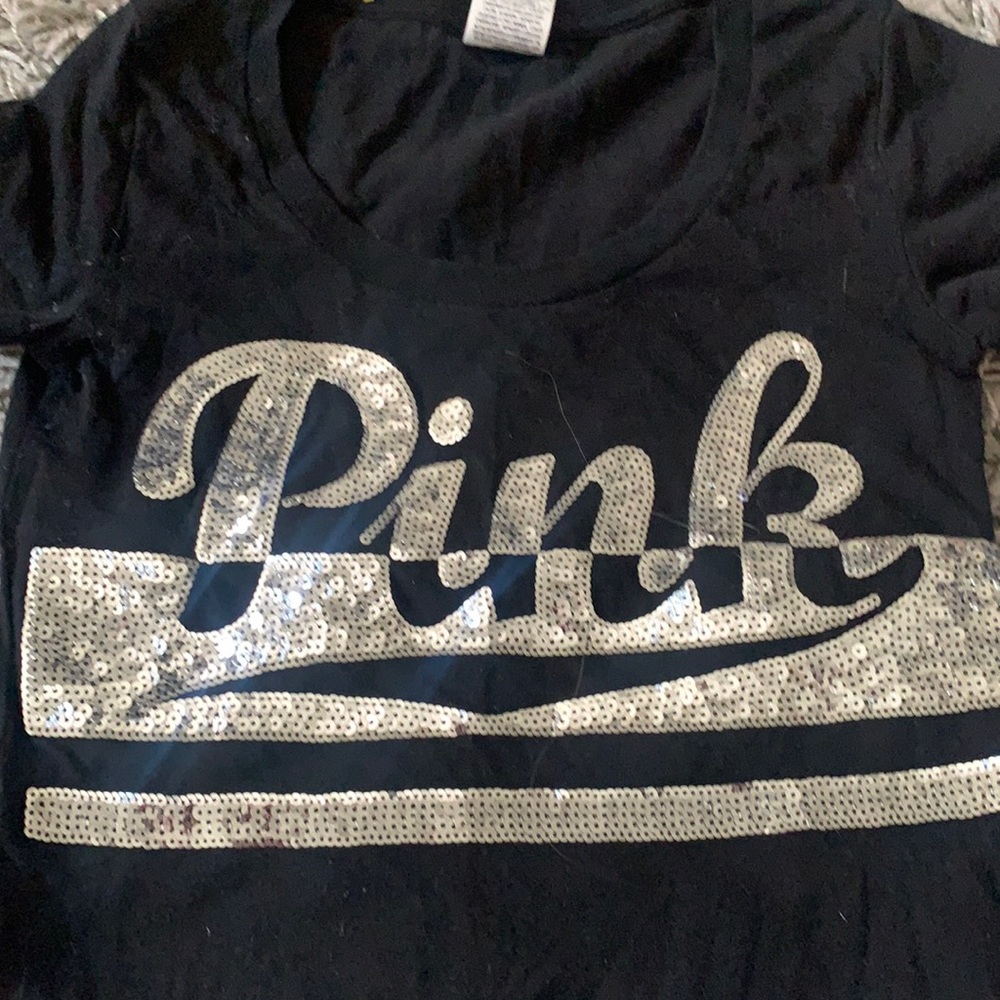 Pink xs glitter t shirt
